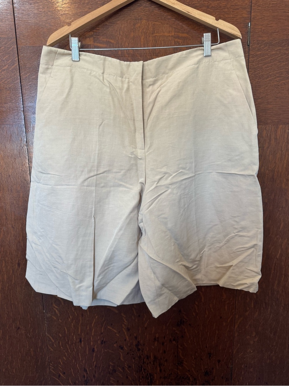 Lafayette 148 New York Beige Tailored Bermuda Shorts